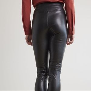 RW & CO High-Rise Long Faux Leather Legging Pant, Black Sz XL